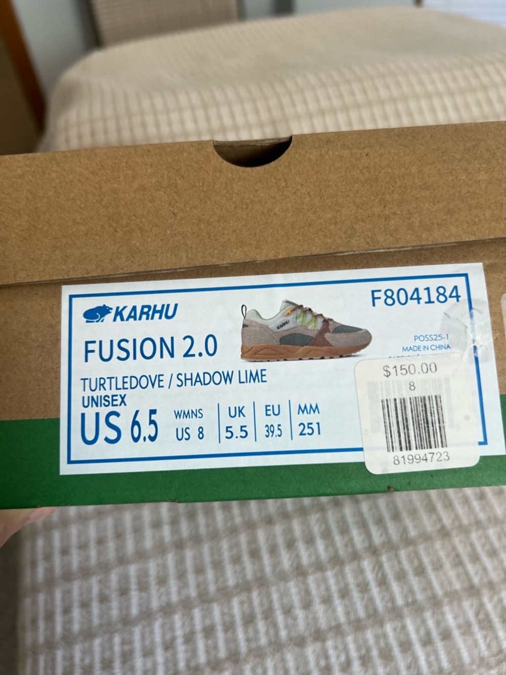 Karhu Fusion 2.0 Women's Sneakers in Turtledove/Shadow Lime